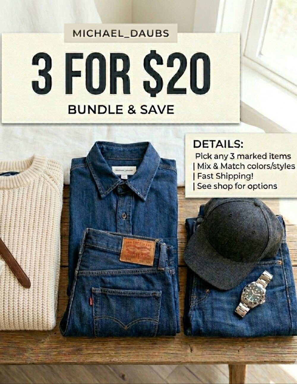 ​🛍️ BUNDLE & SAVE!Look for items marked (3for$20)